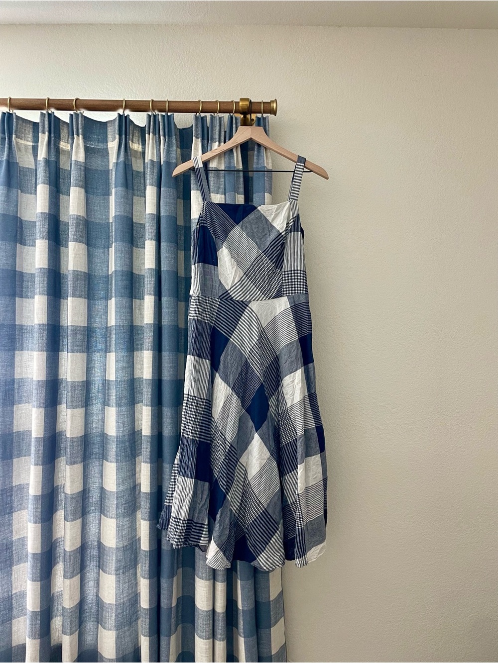 Just Taylor Blue Plaid Dress